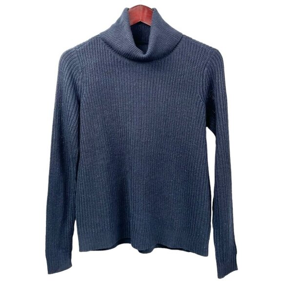 Jacqueline de Yong Navy Basky Ribbed Turtleneck Sweater Size XS - Picture 4 of 7